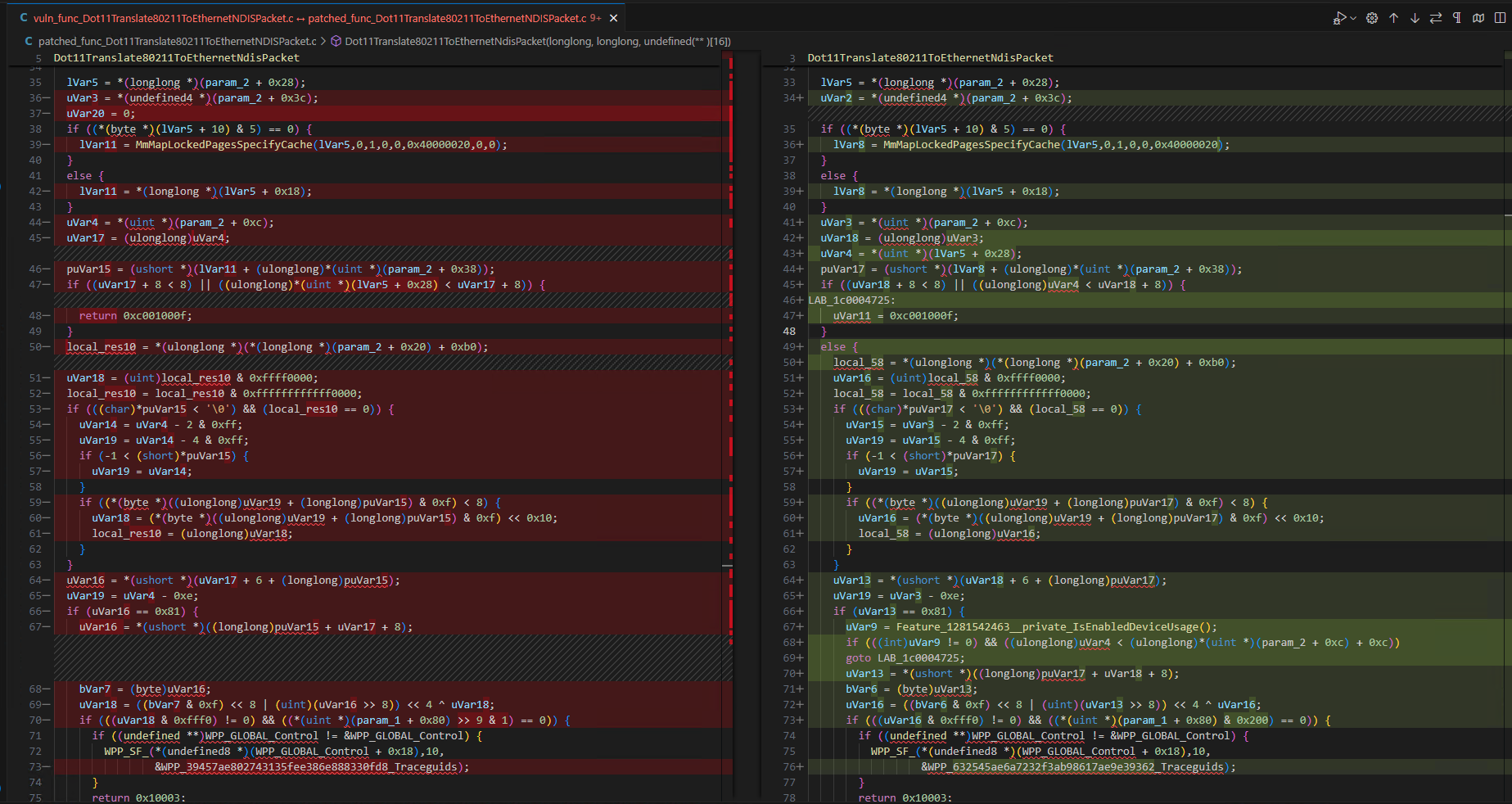 Patch Diffing Microsoft Windows Wi-Fi Driver Vulnerability (CVE-2024-30078) - Part 1